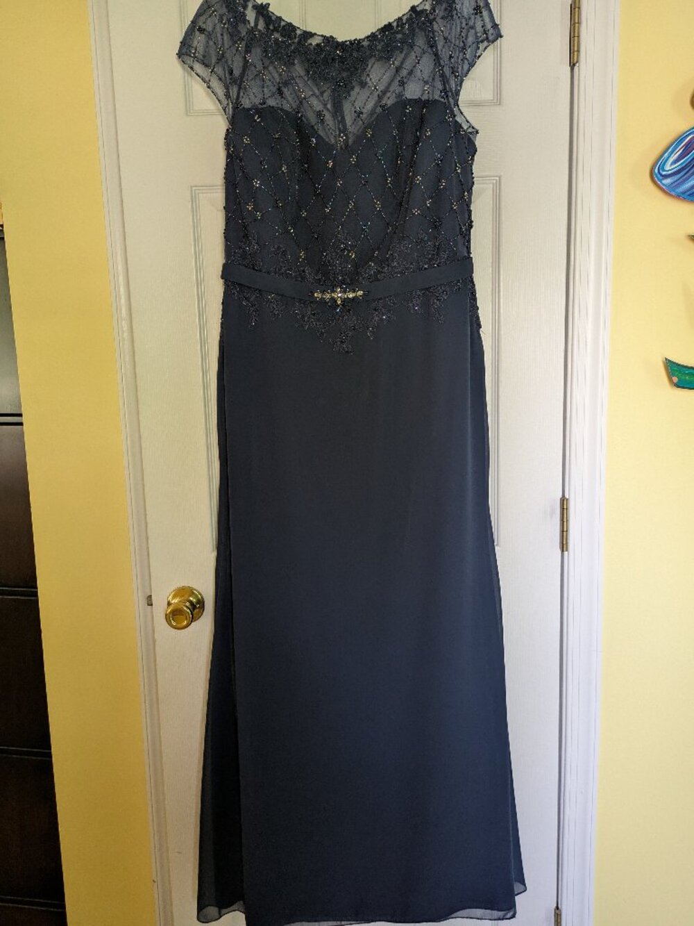 Beaded Mother of the Bride (Groom) Dress Navy